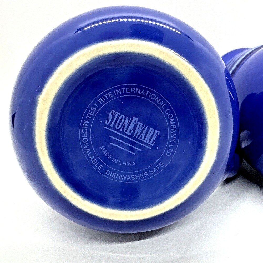 Test Rite International Cobalt Blue Stoneware Sugar & Creamer set - Picture 11 of 11